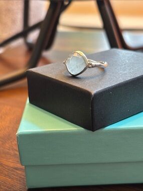 Aquamarine Sterling Silver Ring, Size 5